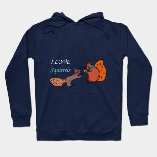 I love squirrels (Black) Hoodie